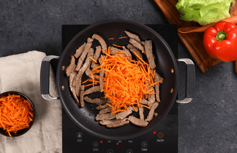 Mongolian style beef with carrots - John Soules
