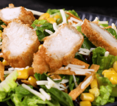 John Soules Southwest chicken salad with breaded chicken