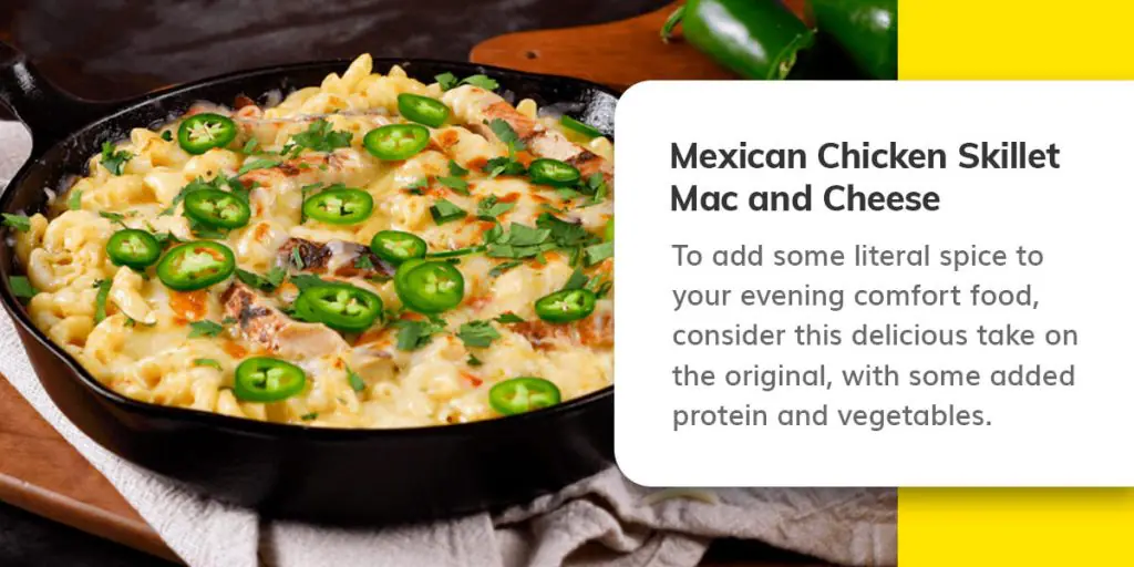 Mexican Chicken Skillet Mac and Cheese